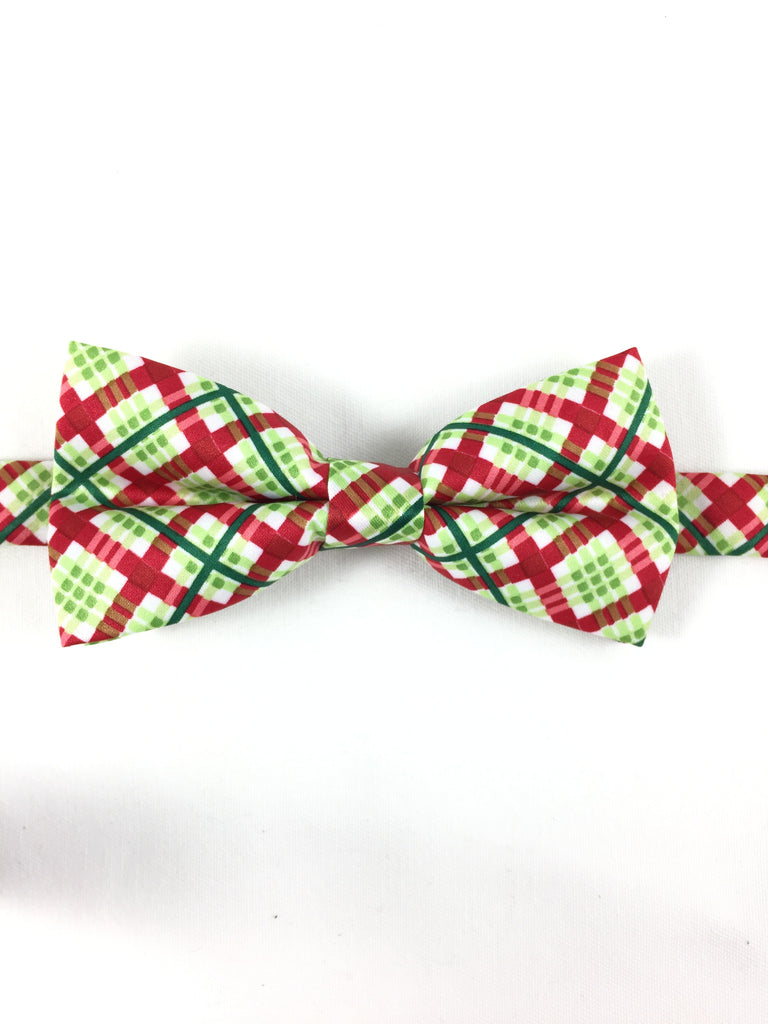 Holiday Plaid Beaux Tie - Pre-tied