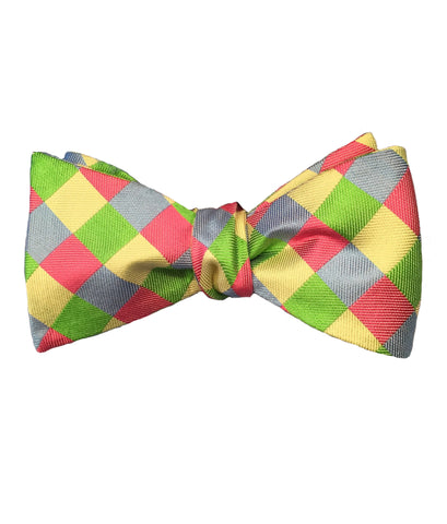 Pastel Checker Bow Tie