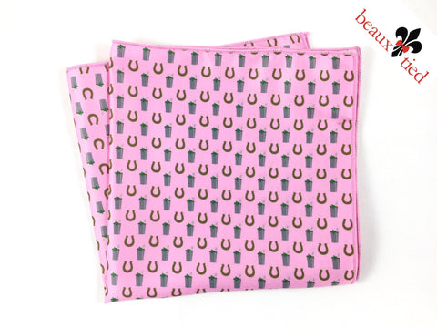 Juleps & Horseshoes Pocket Square