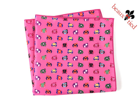 Jockey Silks Pocket Square